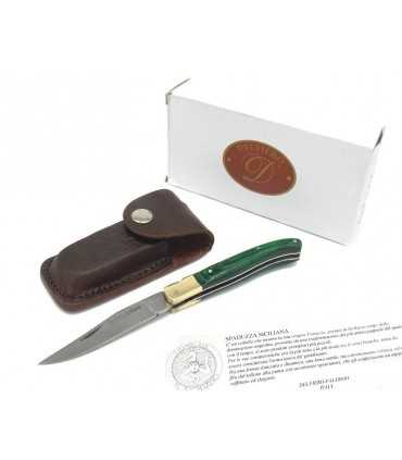 Sicilian Spaduzza knife wooden handle with sheath