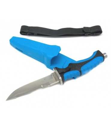 Nautilis Albainonx diving knife light blue sheath
