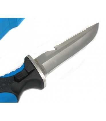 Coltello subacqueo Nautilis Albainonx fodero azzurro