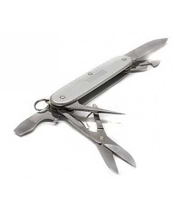 Coltello Victorinox multiuso con guancette in Alox argento