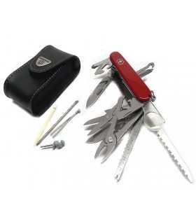 Victorinox SwissChamp knife 33 functions with leather sheath