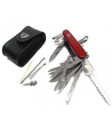 Coltello Victorinox SwissChamp 33 funzioni con fodero in cuoio