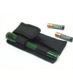 NYLON HOLSTER, HOLDS AAA FLASHLIGHT AND KNIFE