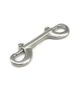 Double light steel carabiner for boating