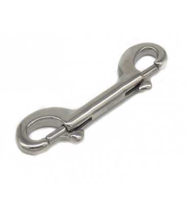 Double light steel carabiner for boating