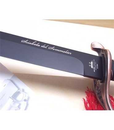 Sciabola Due Cigni del Sommelier lama nera
