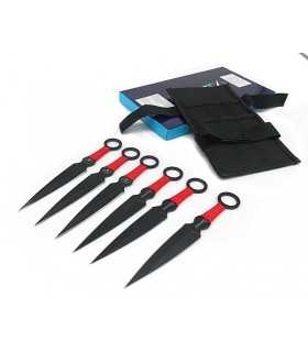 Set of 6 Albainox throwing knives with a single edge