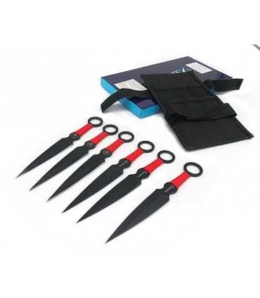 Set of 6 Albainox throwing knives with a single edge