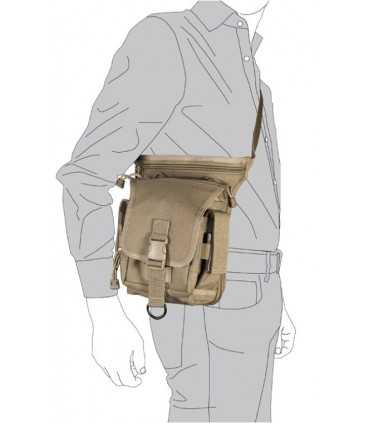 2B35 - "City" - Marsupio cosciale o borsa a tracolla multitasca in cordura