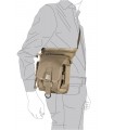 2B35 - "City" - Marsupio cosciale o borsa a tracolla multitasca in cordura