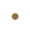 Stripped golden brooch with metal clamp for braces