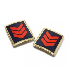 Grado Metallo ASSISTENTE CAPO di Polizia Locale Municipale con 3 baffi rossi