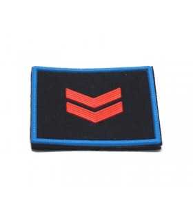 Grado velcro OP plastificato per ASSISTENTE di Polizia Locale/Municipale con 2 baffi rossi