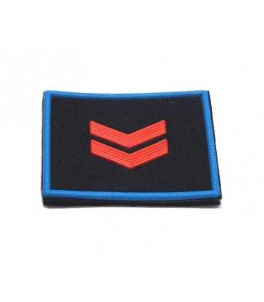 Grado velcro OP plastificato per ASSISTENTE di Polizia Locale/Municipale con 2 baffi rossi