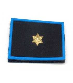 Grado velcro OP plastificato COMMISSARIO di Polizia Locale/Municipale con 1 stella a 6 punte