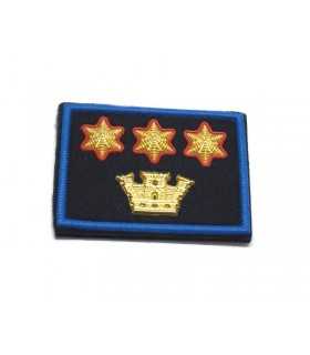 Grade strip Municipal Police tower and three golden-red stars