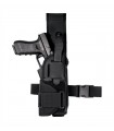 LM2 - Adjustable nylon tactical holster for pistol with flashlights or laser