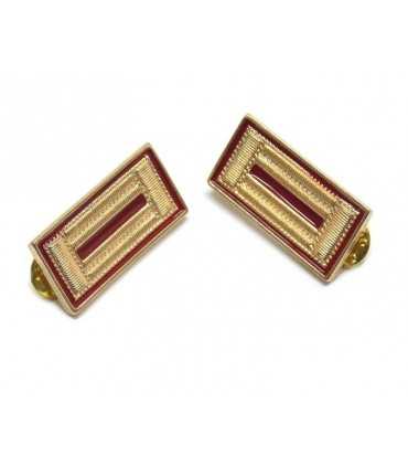 Metal grommets for amaranth and gold shirt