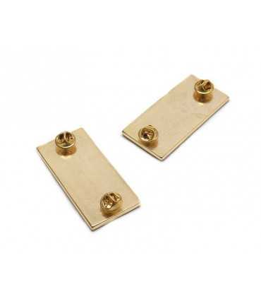 Metal shield for blue and golden jacket