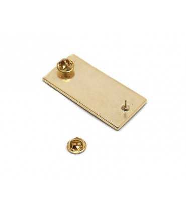 Metal shield for blue and golden jacket