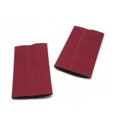 Tubular amaranth musical band with golden edge