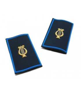 Tubulars blue musical band golden zither and blue border