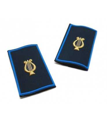 Tubulars blue musical band golden zither and blue border