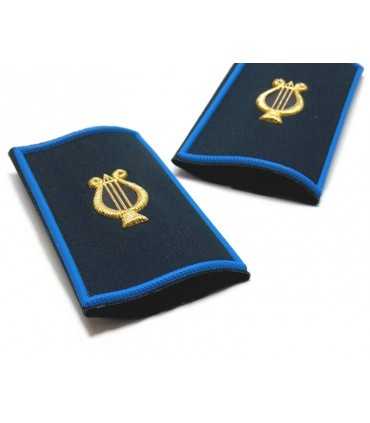 Tubulars blue musical band golden zither and blue border