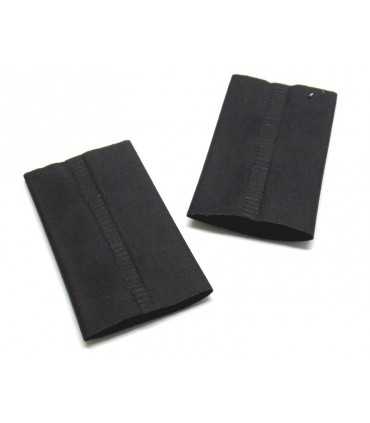 Tubular black musical band golden zither green border