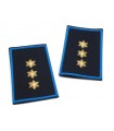 Tubolari plastificati Grado CAPITANO o COMMISSARIO CAPO FUNZIONARIO Polizia Locale Municipale con 3 stelle a 6 punte