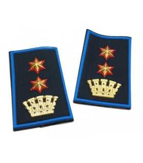 Tubular leader 1 tower and 2 stars edged Municipal police