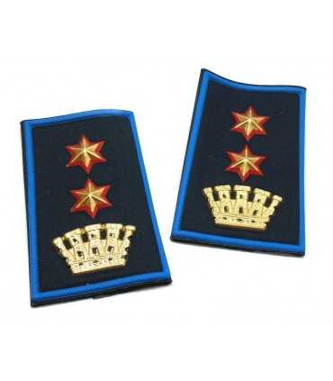 Tubular leader 1 tower and 2 stars edged Municipal police