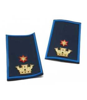 Tubular commanding officer Municipal police 1 tower and 1 star edged