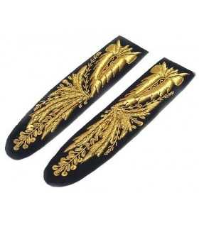 GOLDEN FLOWER FROGS ON BLUE CLOTH FOR FIRST OFFICER'S JACKET