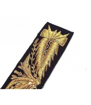 Alamari con fiorame per ufficiale da giacca dorati su panno blu notte