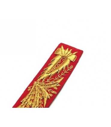 GOLDEN FLOWER FROGS ON RED CLOTH FOR LOCAL POLICE COMMANDER'S JACKET