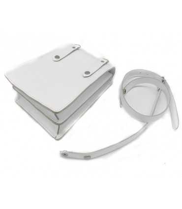 Borsello Vega Holster doppio soffietto cuoio 1V89 per Polizia Locale Municipale e Bande Musicali NERO o BIANCO