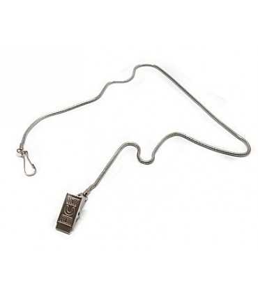 CHROME WHISTLE CHAIN WITH HOOK