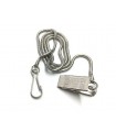CHROME WHISTLE CHAIN WITH HOOK