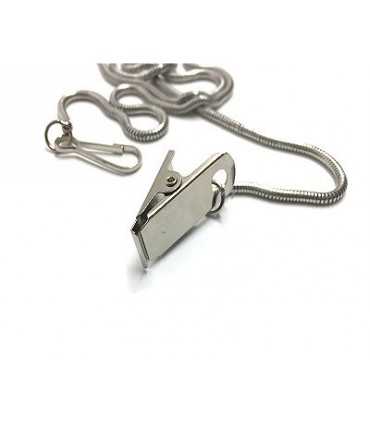 CHROME WHISTLE CHAIN WITH HOOK
