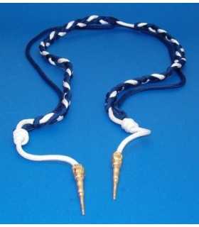 Cordone di rappresentanza blu bianco per uniforme o divisa