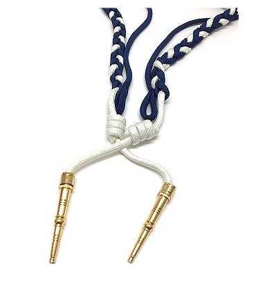Cordone di rappresentanza blu bianco per uniforme o divisa