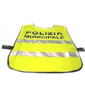 POLIZIA MUNICIPALE - MUNICIPAL POLICE HIGH-VISIBILITY YELLOW VEST 4AV05