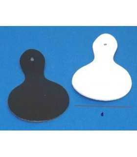 LEATHER ROUND BADGE HOLDER CM 5