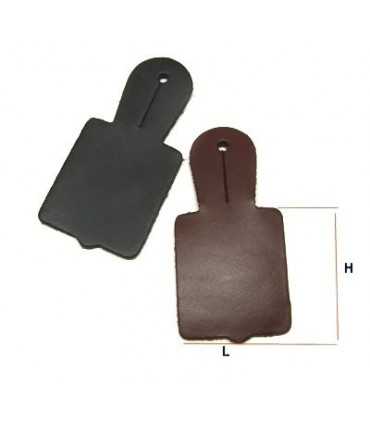 LEATHER BADGE HOLDER CM 4 x 4.5 BROWN OR BLACK