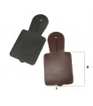 LEATHER BADGE HOLDER CM 4 x 4.5 BROWN OR BLACK