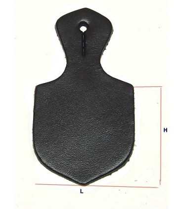 Porta placca scudetto distintivo da petto cm 4X4.5 in cuoio pendif