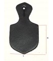Porta placca scudetto distintivo da petto cm 4X4.5 in cuoio pendif