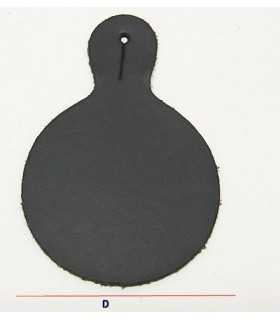 LEATHER ROUND BADGE HOLDER CM 7