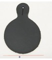 LEATHER ROUND BADGE HOLDER CM 7
